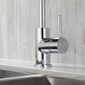 Modern brass gooseneck single handle kitchen tap